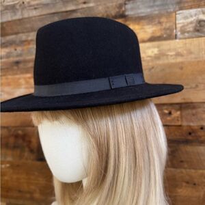 🖤 A Adams & Stiles Black Wool Felt Fedora Hat – Unisex Style